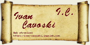 Ivan Čavoški vizit kartica